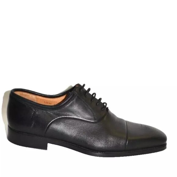 Magnanni Federico Oxford Shoes Mens Sz 11.5 D Black Leather Cap‎ Toe 12654 READ Magnanni Men Federico Cap Toe Oxford Black Leather Shoes  main image 2